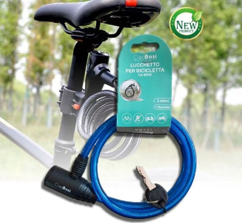 Catena-Antifurto-Lucchetto-Bici-Bicicletta-Scooter-Moto-80cm-2-Chiavi-Cx-9555
