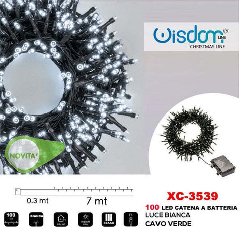 Catena-Luminosa-100led-Lucciole-Con-Batteria-Cavo-Verde-Luce-Bianca-Ip44-Xc-3539
