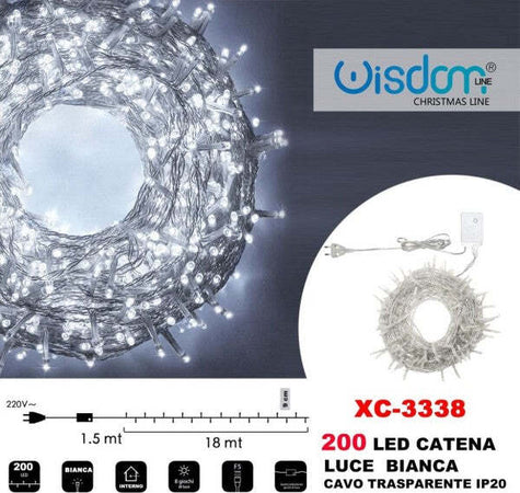 Catena-Luminosa-200-Luci-Led-Lucciole-Luce-Bianca-Cavo-Trasparente-Ip20-Xc-3338