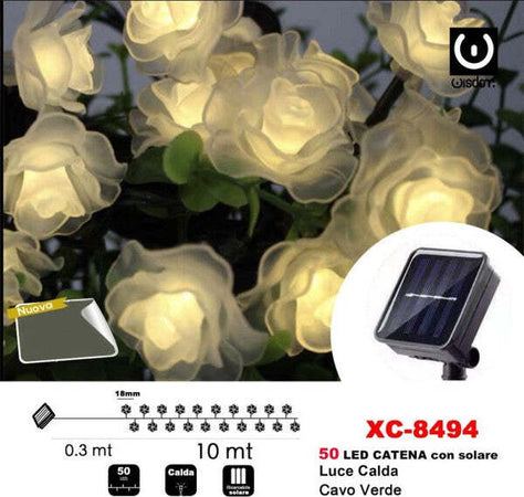 Catena-Luminosa-50led-Rose-Luminose-Ricarica-Ad-Energia-Solare-Luce-Calda-Xc-8494