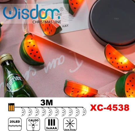 Catena-Luminosa-Fette-Anguria-20led-Batteria-Luce-Calda-Fissa-Decorazioni-Xc-4538