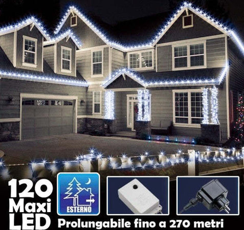 Catena-Luminosa-Natalizia-100led-Bianco-Freddo-Con-Flash-9mt-Esterno-Prolungabil