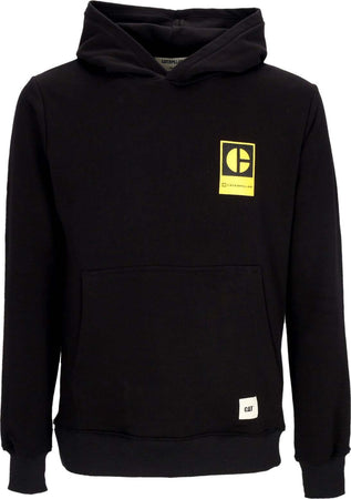 CATERPILLAR-Felpa-Leggera-Cappuccio-Uomo-Block-C-Hoodie-Black-da-uomo
