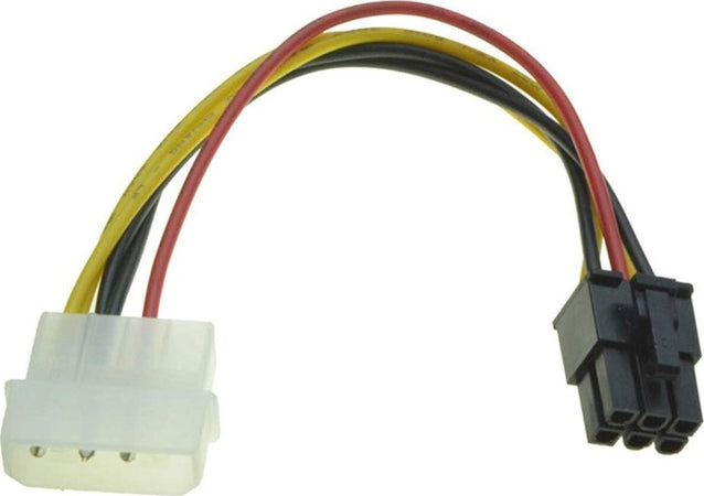 Cavo Adattatore Alimentazione schede video da 4 Pin Molex a 6 Pin PCI-E 18 cm - Molex