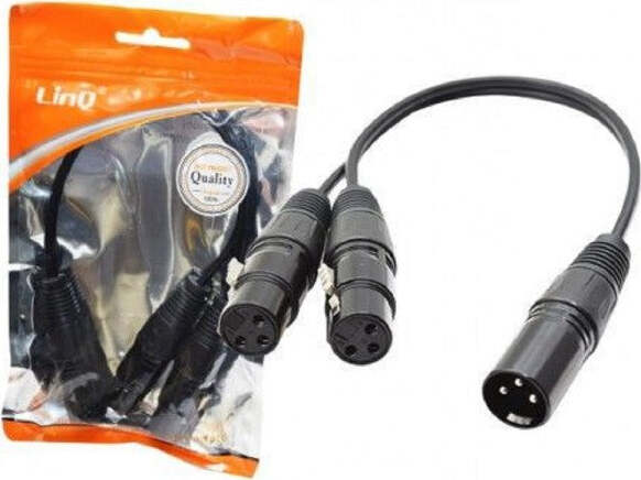Cavo-Adattatore-Audio-Da-2-Xlr-Femmina-A-Xlr-Maschio-30-Cm-Microfoni-Kl-9225