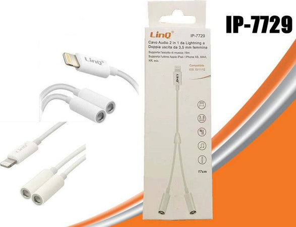 Cavo Adattatore Audio Da Lightning A Doppia Uscita Aux Jack 3,5mm Femmina Ip-7729 Elettronica/Home Audio e Hi-Fi/Accessori/Cavi/Cavi ottici Trade Shop italia - Napoli, Commerciovirtuoso.it
