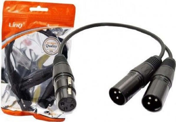 Cavo-Adattatore-Audio-Da-Xlr-Femmina-A-2-Xlr-Maschio-Microfono-Splitter-Kl-9240