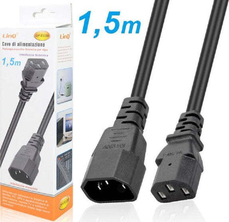 Cavo-Alimentazione-Prolunga-Interfaccia-Maschio-A-Femminile-Per-Ups-1.5mt-Dp-eu2b