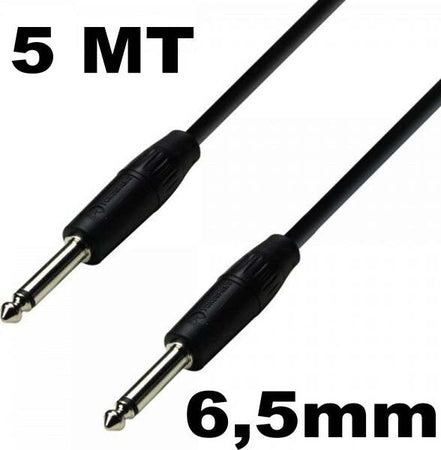 Cavo-Amplificatore-Chitarra-Strumenti-Cavo-Mono-6,5-Mm-Cavo-Jack-M/m-5mt