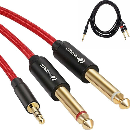 Cavo Audio Aux 3.5mm Maschio A Doppio Cavo Jack 6.5mm Maschio Mono Ajack-01 1.5mt Elettronica/Home Audio e Hi-Fi/Accessori/Cavi/Cavi Stereo Jack Trade Shop italia - Napoli, Commerciovirtuoso.it