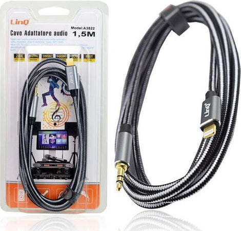 Cavo-Audio-Iphone-Da-Lightning-A-Jack-Maschio-Da-3,5-Mm-Intrecciato-1,5-Mt-A3522