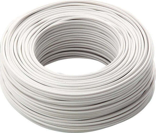 Cavo-Bianco-100-Mt-Isolato-Unipolare-1-X-2,5-M2-Antifiamma-Materiale-Elettrico