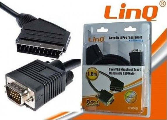 Cavo-Dati-Da-Vga-Maschio-A-Scart-Maschio-Da-1,8m-1.8-Metri-Linq-A9040