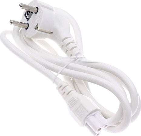 Cavo di Alimentazione Tripolare Schuko IEC C5 1,5 metri per Alimentatori Notebook colore Bianco