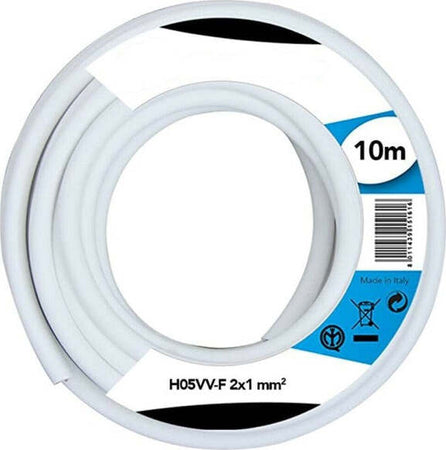 Cavo-Elettrico-Prolunga-10mt-2x1-Mm-H05vv-f-Matassa-Filo-Elettrico-Bianco