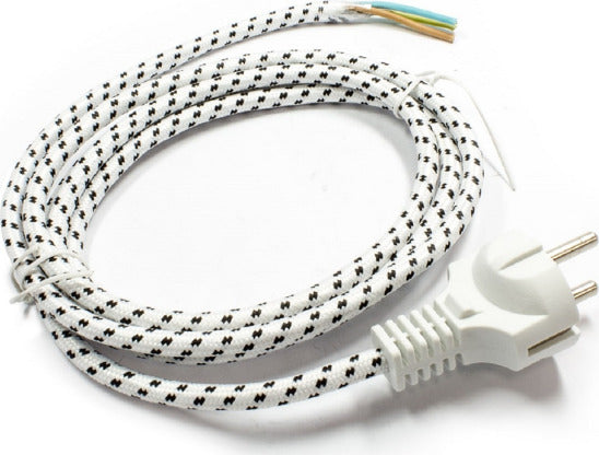 CAVO PER FERRO DA STIRO METRI 1,90 TELATO BIANCO GRIGIO CON SPINA SCHUKO Casa e cucina/Ferri da stiro e accessori/Accessori per ferro e asse da stiro/Accessori per generatori di vapore Rossi Ricambi - Venetico Marina, Commerciovirtuoso.it