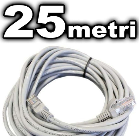 CAVO RETE ETHERNET UTP CAT5E LAN RJ45 8P8K PROLUNGA NETWORK INTERNET FILO 25 MT Elettronica/Informatica/Accessori/Cavi e accessori/Cavi/Cavi Ethernet Trade Shop italia - Napoli, Commerciovirtuoso.it