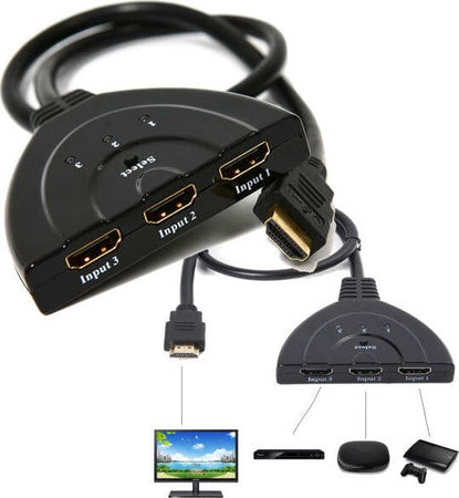 Cavo-Switch-Hdmi-1080p-3-Porte-Full-Hd-Tv-Presa-Multipla-Sdoppiatore-Adattatore