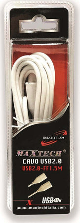 Cavo Usb 2.0 Femmina A Femmina Da 1.5 Metri Prolunga Maxtech Usb2.0-ff1.5m Informatica e Videogiochi > Accessori PC > Accessori USB Trade Shop italia - Napoli, Commerciovirtuoso.it