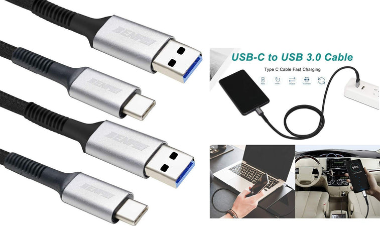 Cavo USB C BENFEI 0,9m 2 Pezzi Ricarica Rapida in Nylon Intrecciato Compatibile con Samsung Galaxy S10 S9 S8 Moto Z LG V30 V20 G5 Nintendo Switch