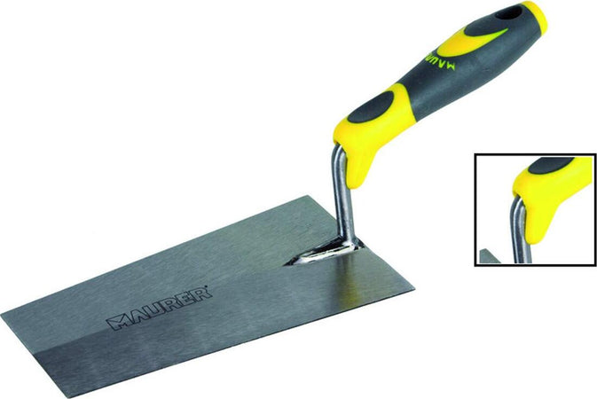 Cazzuolino-Punta-Quadra-140-mm-Manico-inGomma-Maurer