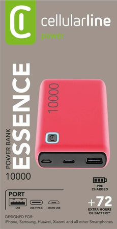 Cellularline-Powerbank-Essence-Universale-Usb-a-10000mah-Rosa