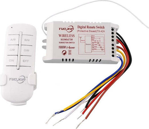 Centralina-4-Canali-+-Telecomando-Wireless-Per-Controllo-Luci-Led-1000-Watt-X-4
