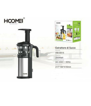 Centrifuga Estrattore Di Succo Frutta Verdura 200 Watt Hoomei Hm-6915 Cucina