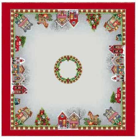 Centrotavola natalizio svezia 93×93 cm in cotone gobelin – vingi