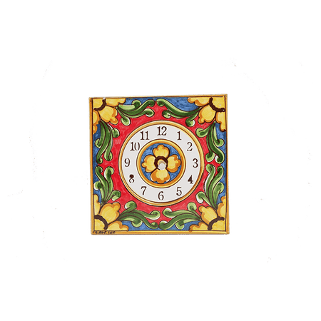 Orologio da Parete in Piastrella Siciliana - It's Time To Smile