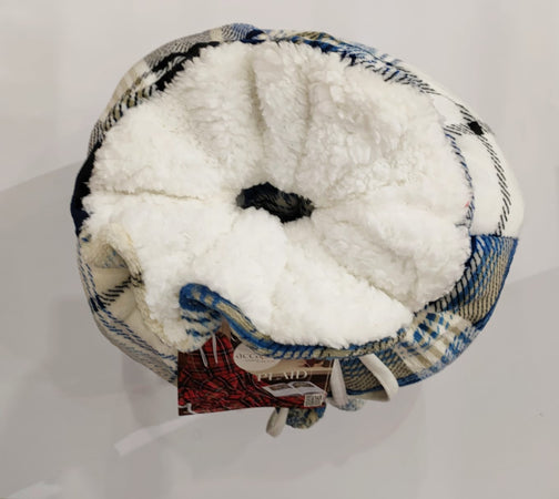 Coperta Plaid Acca24 Cervinia In Flannel E Sherpa 260 gr/mq Singolo Piazza e Mezza Matrimoniale Colore Blu