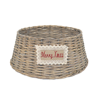 Cesta copri base per Albero di Natale naturale decorazione natalizia sottoalbero