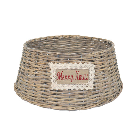 Cesta copri base per Albero di Natale naturale decorazione natalizia sottoalbero