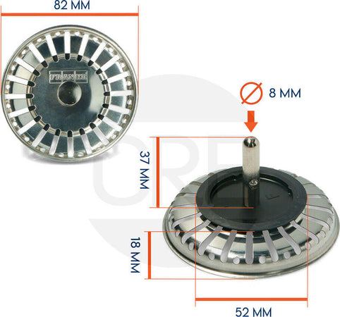 Cestello-Filtro,-Tipo-Basso,-Diametro-82-mm-per-Lavello-Franke