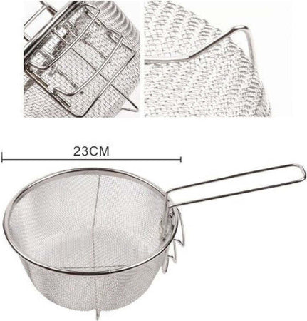 Cestino Cestello Colino Setaccio Rotondo Scola Frittura In Acciaio 23 Cm 50332 Casa e cucina/Utensili da cucina/Colini Trade Shop italia - Napoli, Commerciovirtuoso.it
