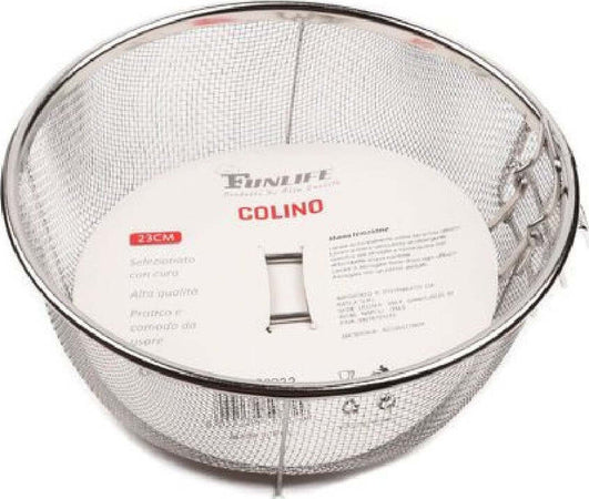 Cestino Cestello Colino Setaccio Rotondo Scola Frittura In Acciaio 23 Cm 50332 Casa e cucina/Utensili da cucina/Colini Trade Shop italia - Napoli, Commerciovirtuoso.it
