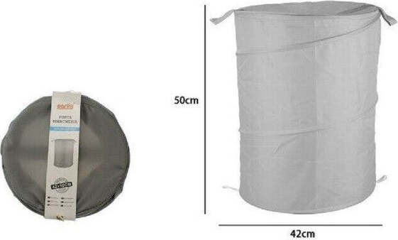 Cesto-Contenitore-Porta-Biancheria-Bucato-Giochi-Pieghevole-42x50cm-Grigio-79855