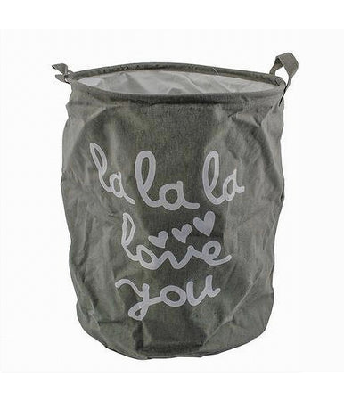 Cesto Portabiancheria Pieghevole Scritta Organizer Vestiti Sporchi 35x45cm 10472