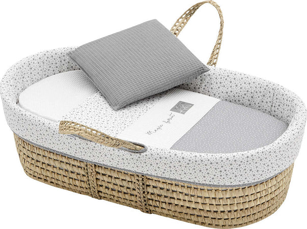 Cestone Palma Foderato Une Forest Grigio 39X80X25 Cm Casa e cucina/Arredamento/Cameretta bambini/Lettini per neonati e bambini/Culle/Culla da trasporto La Casa Del Bebè - Napoli, Commerciovirtuoso.it