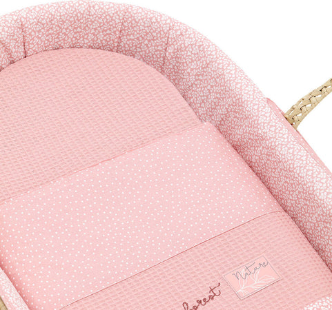 Cestone Palma Foderato Une Forest Rosa 39X80X25 Cm Casa e cucina/Arredamento/Cameretta bambini/Lettini per neonati e bambini/Culle/Culla da trasporto La Casa Del Bebè - Napoli, Commerciovirtuoso.it