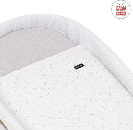 Cestone Palma Foderato Une Sky Grigio 39X80X25 Cm Casa e cucina/Arredamento/Cameretta bambini/Lettini per neonati e bambini/Culle/Culla da trasporto La Casa Del Bebè - Napoli, Commerciovirtuoso.it