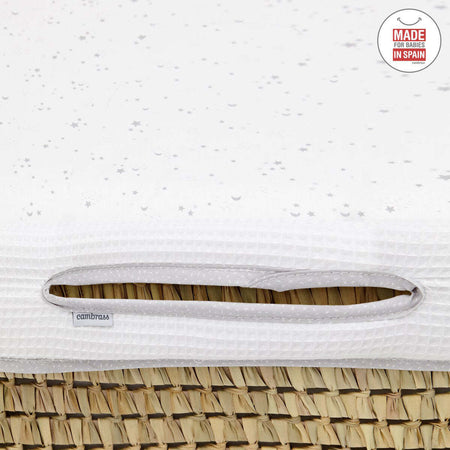 Cestone Palma Foderato Une Sky Grigio 39X80X25 Cm Casa e cucina/Arredamento/Cameretta bambini/Lettini per neonati e bambini/Culle/Culla da trasporto La Casa Del Bebè - Napoli, Commerciovirtuoso.it