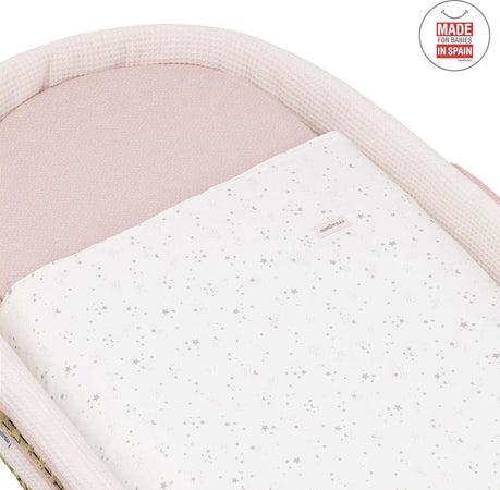 Cestone Palma Foderato Une Sky Rosa 39X80X25 Cm Casa e cucina/Arredamento/Cameretta bambini/Lettini per neonati e bambini/Culle/Culla da trasporto La Casa Del Bebè - Napoli, Commerciovirtuoso.it