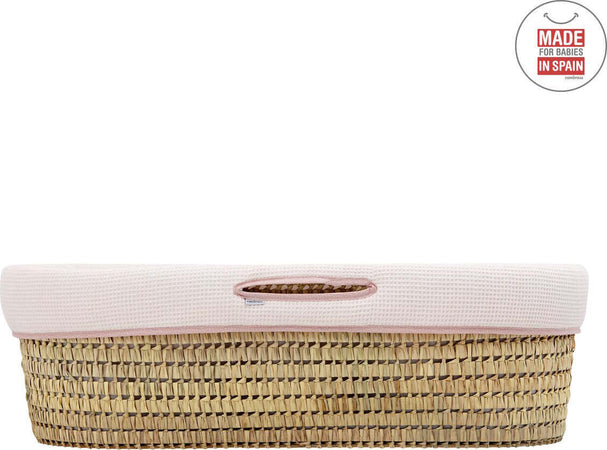 Cestone Palma Foderato Une Sky Rosa 39X80X25 Cm Casa e cucina/Arredamento/Cameretta bambini/Lettini per neonati e bambini/Culle/Culla da trasporto La Casa Del Bebè - Napoli, Commerciovirtuoso.it