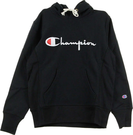 CHAMPION-Felpa-Cappuccio-Uomo-Hooded-Sweatshirt-Black-da-uomo
