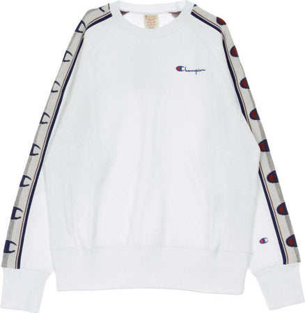 CHAMPION-Felpa-Girocollo-Uomo-Crewneck-Sweatshirt-White-da-uomo