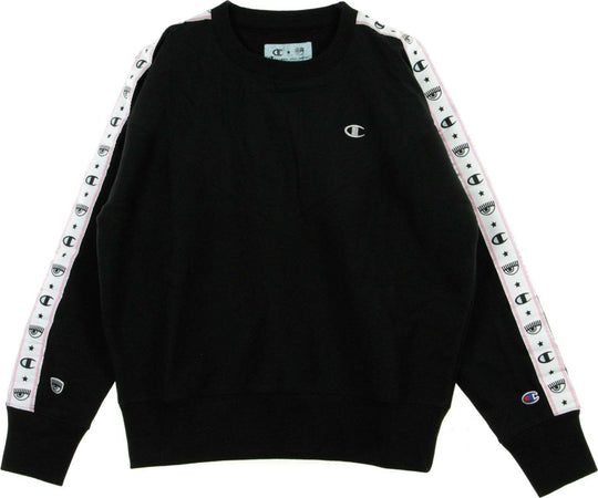 CHAMPION-Felpa-Leggera-Girocollo-Corta-Donna-Crewneck-Sweat-X-Chiara-Ferragni-Kk001-Nbk-da-donna