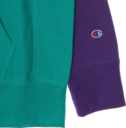 CHAMPION-Felpa-Leggera-Girocollo-Uomo-Crewneck-Sweatshirt-Teal-Green-da-uomo