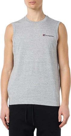 Champion-Legacy-Icons-Small-Script-Logo-Tank-S/L-UomoCrewneck-T-Shirt,-Grigio-Chiaro