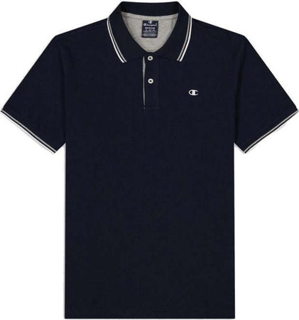 Champion-Legacy-Polo-Gallery-Light-Cotton-piqué-C-Logo,-Blu-Marino,-Uomo